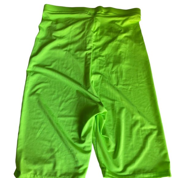 Boo Hoo 2 Piece Shorts Crop Top Womens Sz 6 Small Lime Green Buckle Detail New - Picture 4 of 11